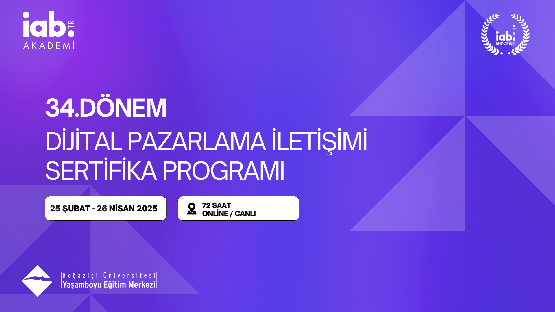 IAB TR | Dijital Pazarlama İletişimi Sertifika Programı 34. Dönem