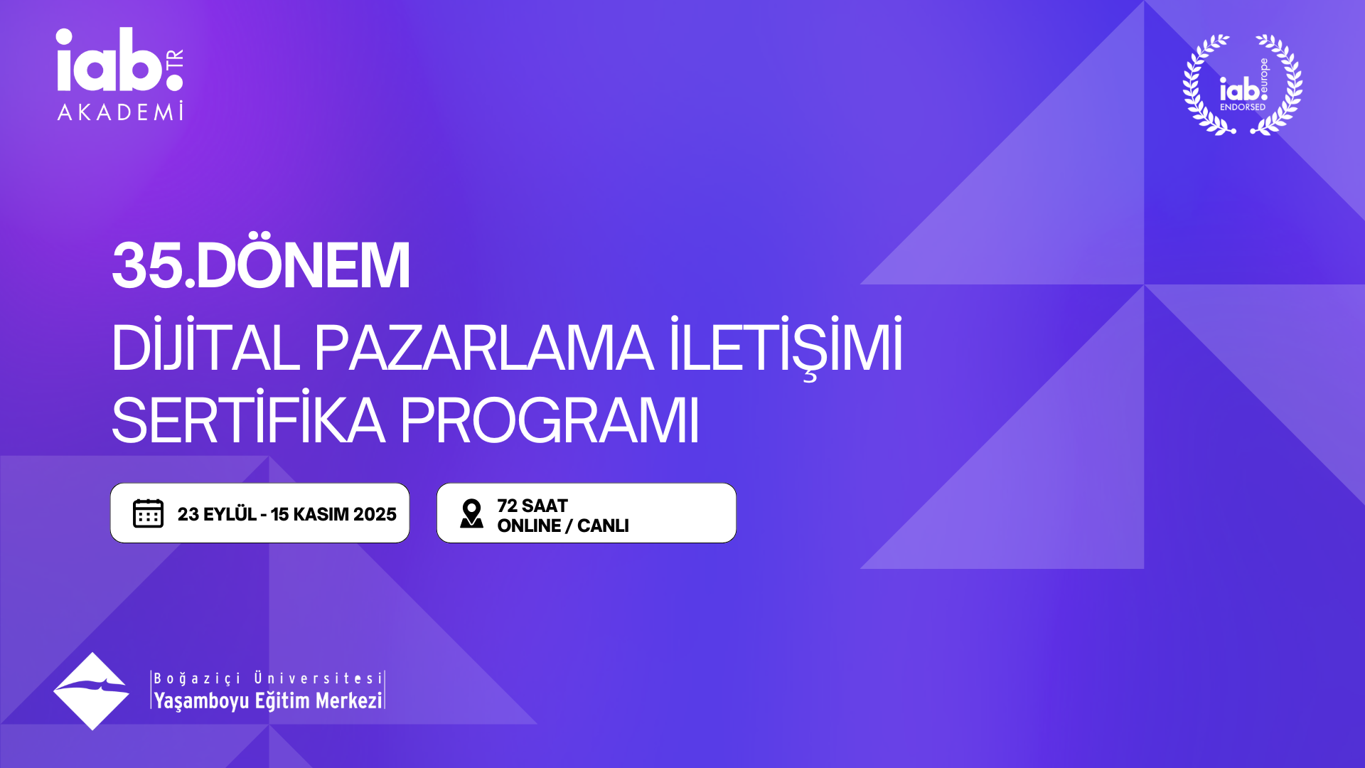 IAB TR | Dijital Pazarlama İletişimi Sertifika Programı 35 Dönem