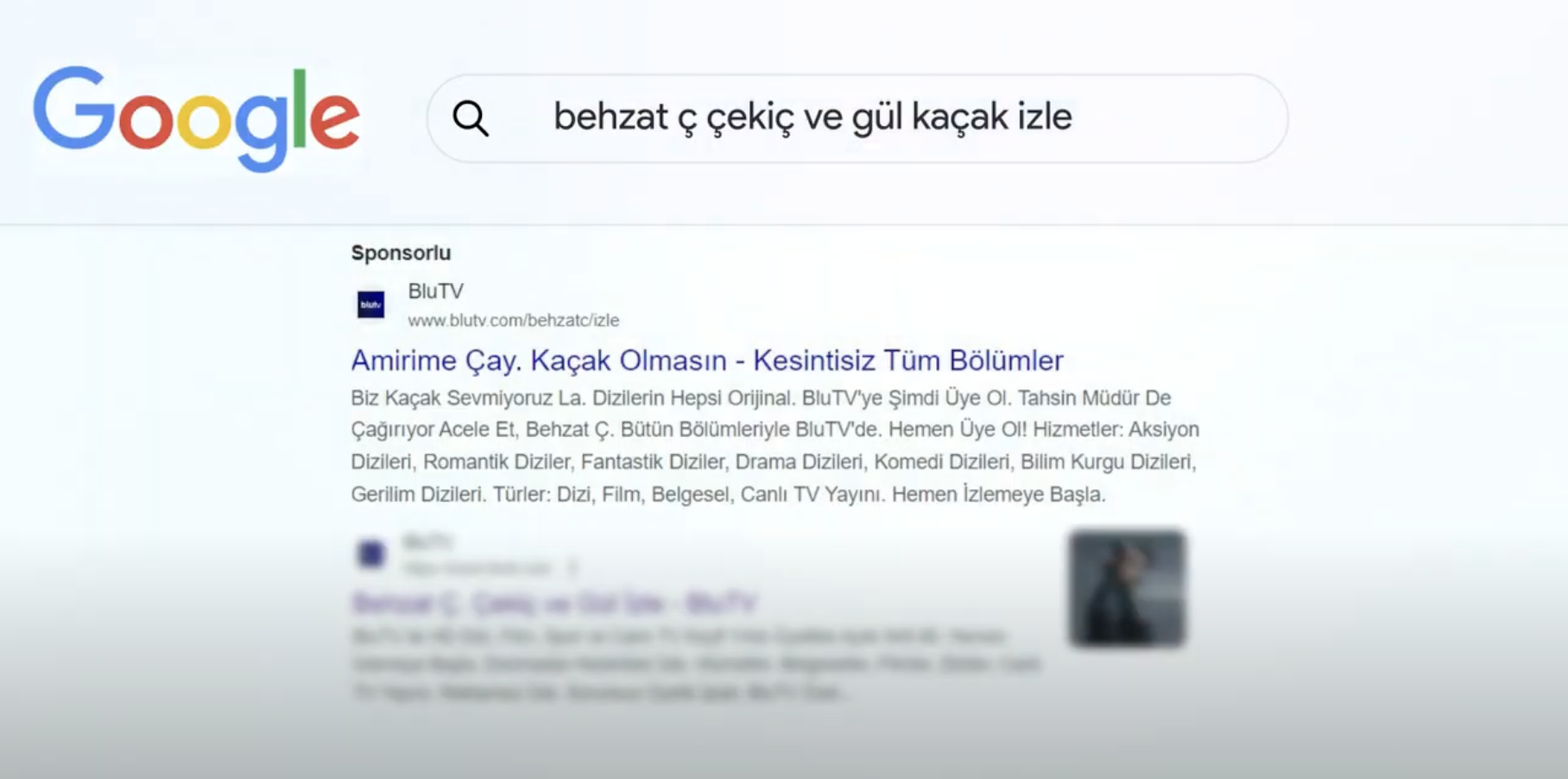 IAB TR | BluTV Korsan Aramalar Search Kampanyası